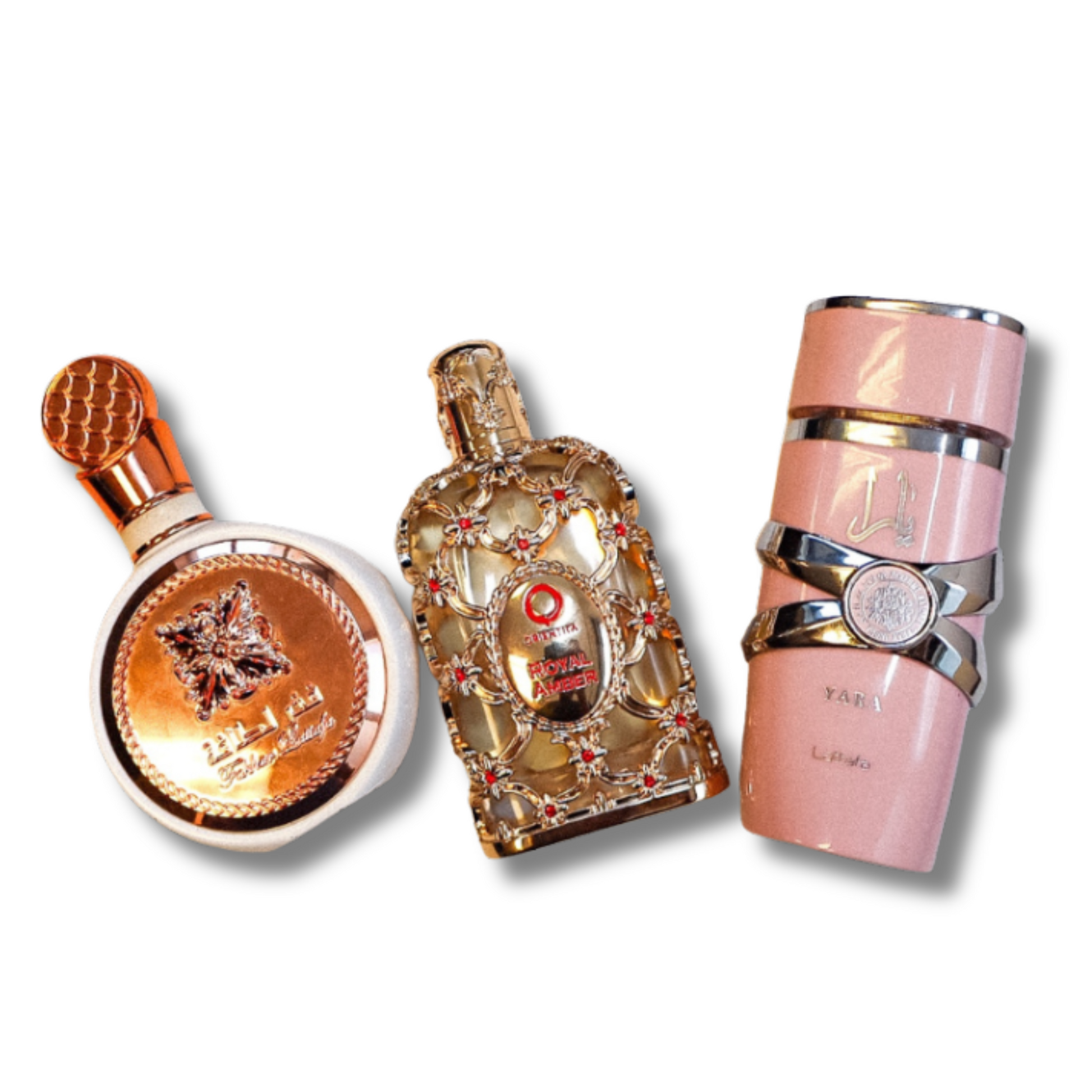 Lattafa Set 3 Parfumuri | Lattafa Yara + Fakhar + Royal Amber – Cumpără 1 și primești 3 parfumuri ORIGINALE de 100 ml fiecare